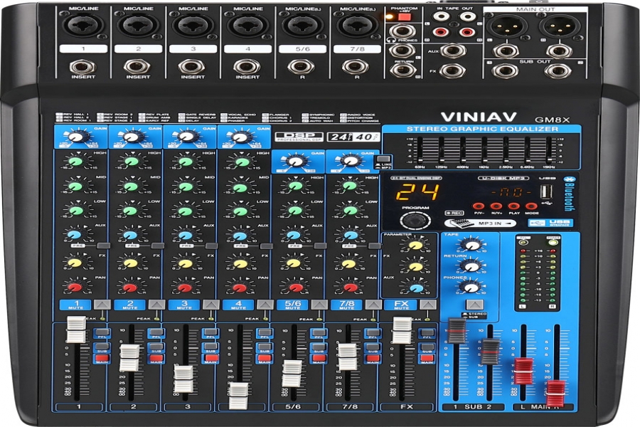 VINIAV  GM8X 帶效果調(diào)音臺(tái)